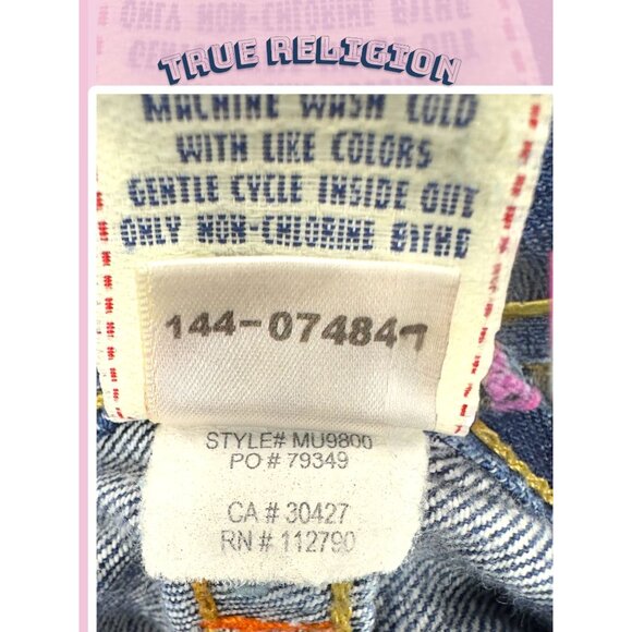 True Religion Womens Jeans 27 Blue Denim Made In USA 100% Cotton - Picture 9 of 16